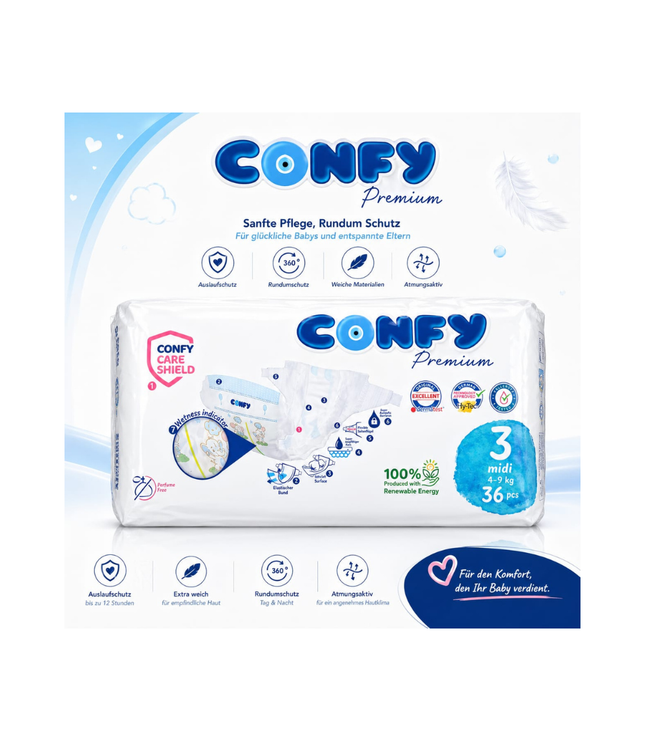 CONFY Premium Baby-Pants Größe 3 midi, 26 Stück