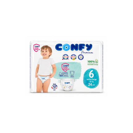 CONFY Premium Baby-Pants Größe 6 extra large, 24 Stück, Care Shield
