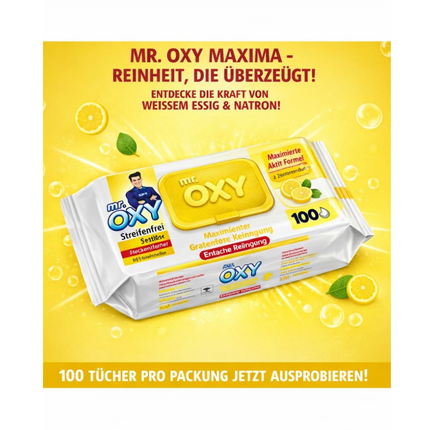 Mr. Oxy Allzweckreiniger  100 Tücher Packung gelb