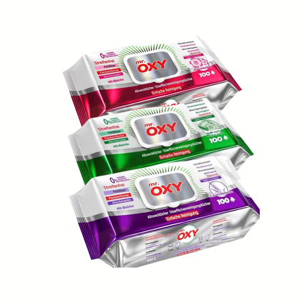 Mr. Oxy Allzweckreiniger - 100 Tücher Packung Alu. Mix
