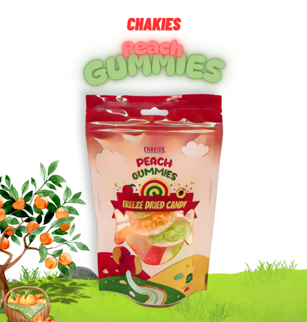 Chakies Peach Gummies Freeze Dried Candy 50g