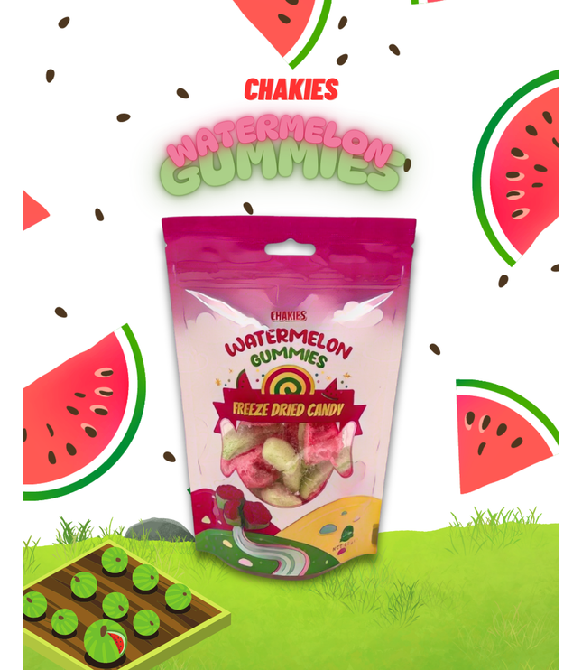 Chakies Watermelon Gummies Freeze Dried Candy 50g