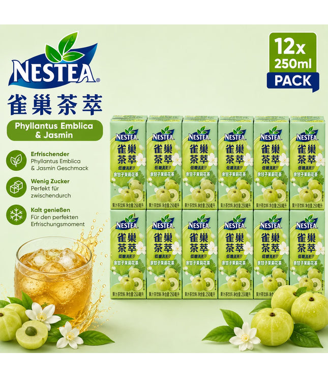 NesTea Trinkpäckchen, 12×250 ml, Phyllantus Embllica & Jasmin (grün)