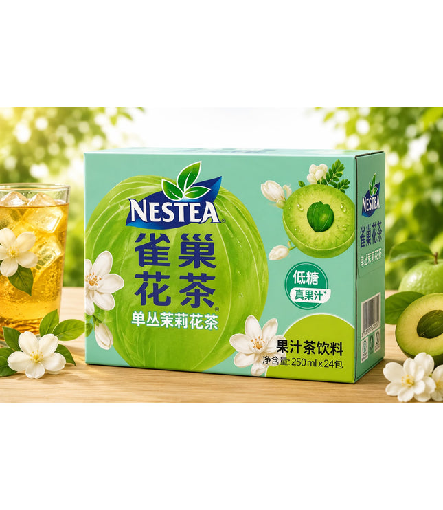 NesTea Getränkekarton, 250 ml×24, Grüntee mit Blüten & Trauben (grün)