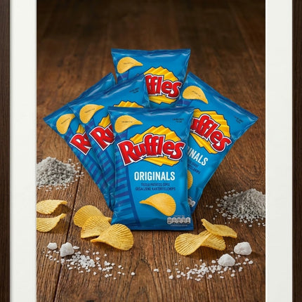 Ruffles Originals Chipsbeutel-Set, mehrere blaue Packungen