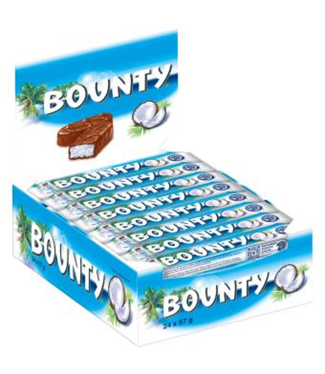 Bounty Schokoriegel Sortimentspackung, 24 Riegel mit Kokosfüllung, einzeln verpackt