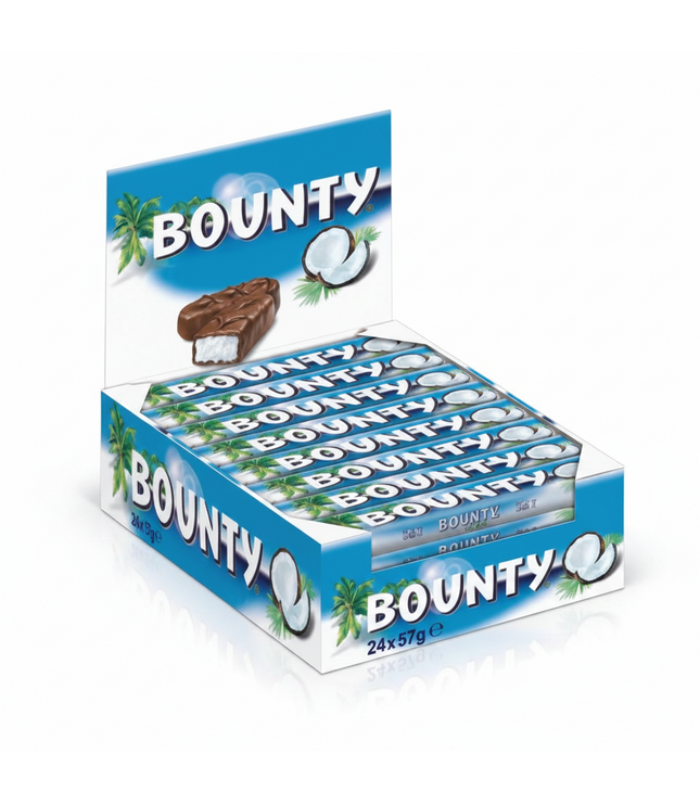 Bounty Schokoriegel-Box mit 24 Riegeln, Kokosfüllung im Schokoladenüberzug