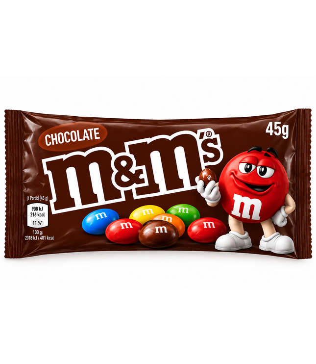 M&M's Chocolate 45-g Packung mit Schokolinsenmotiv