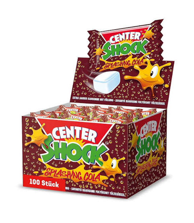 Center Shock Splashing Cola Bonbonpackung, rote Schachtel mit Cola-Spritzdesign