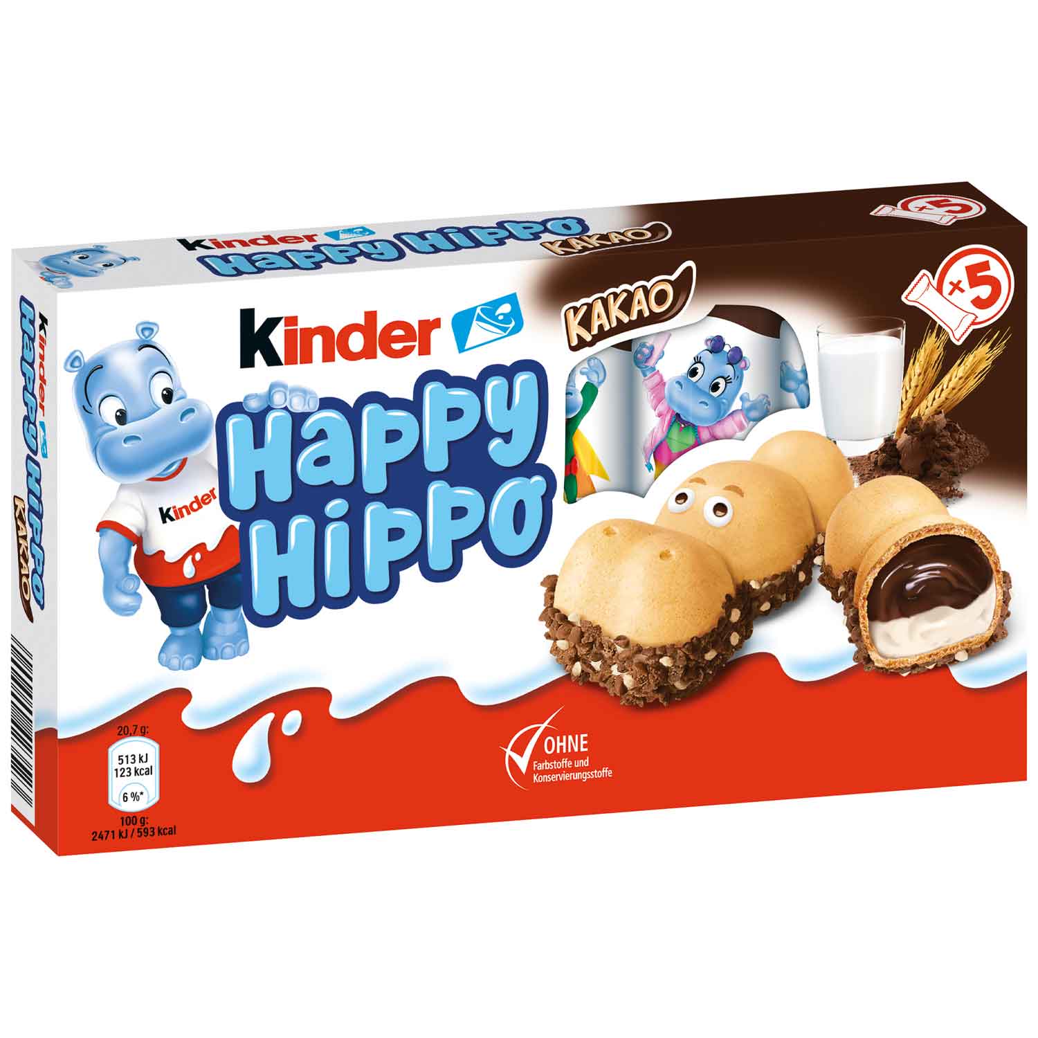 kinder Happy Hippo Kakao und Haselnuss