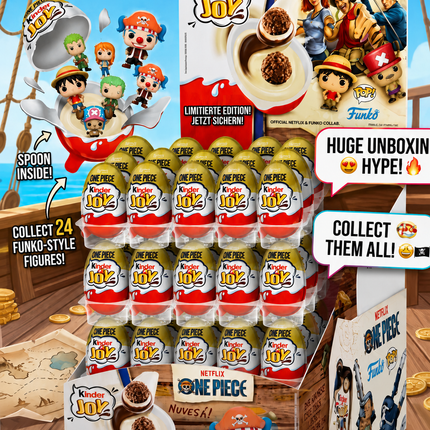 Kinder Joy 24er Multipack (20 g) mit One Piece, einzelne verpackte Pralinen