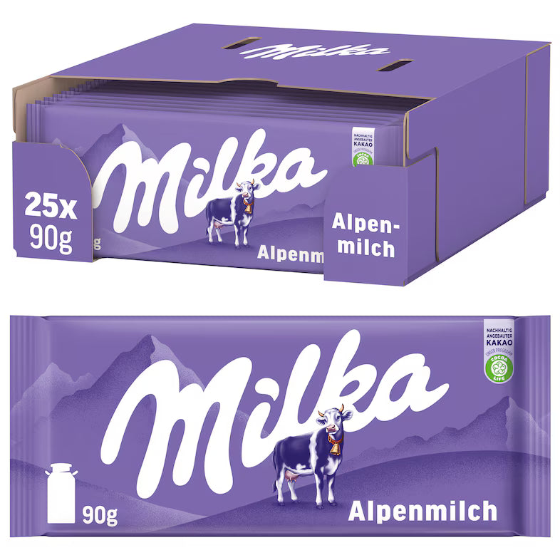 Milka Alpenmilch Schokolade Vorteilspack 25x90g