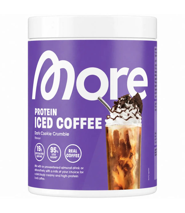 More Protein Iced Coffee Pulverdose, Dark Cookie Crumble, violett