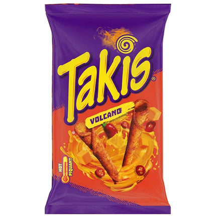 Takis Volcano Chipsbeutel, violett-orange, scharfe Tortilla-Chips